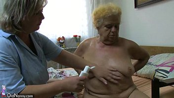 Mature Woman Using Dildo On Chubby Granny