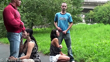 Public Orgy On The Street With Pregnant Woman And Cute Petite Girl